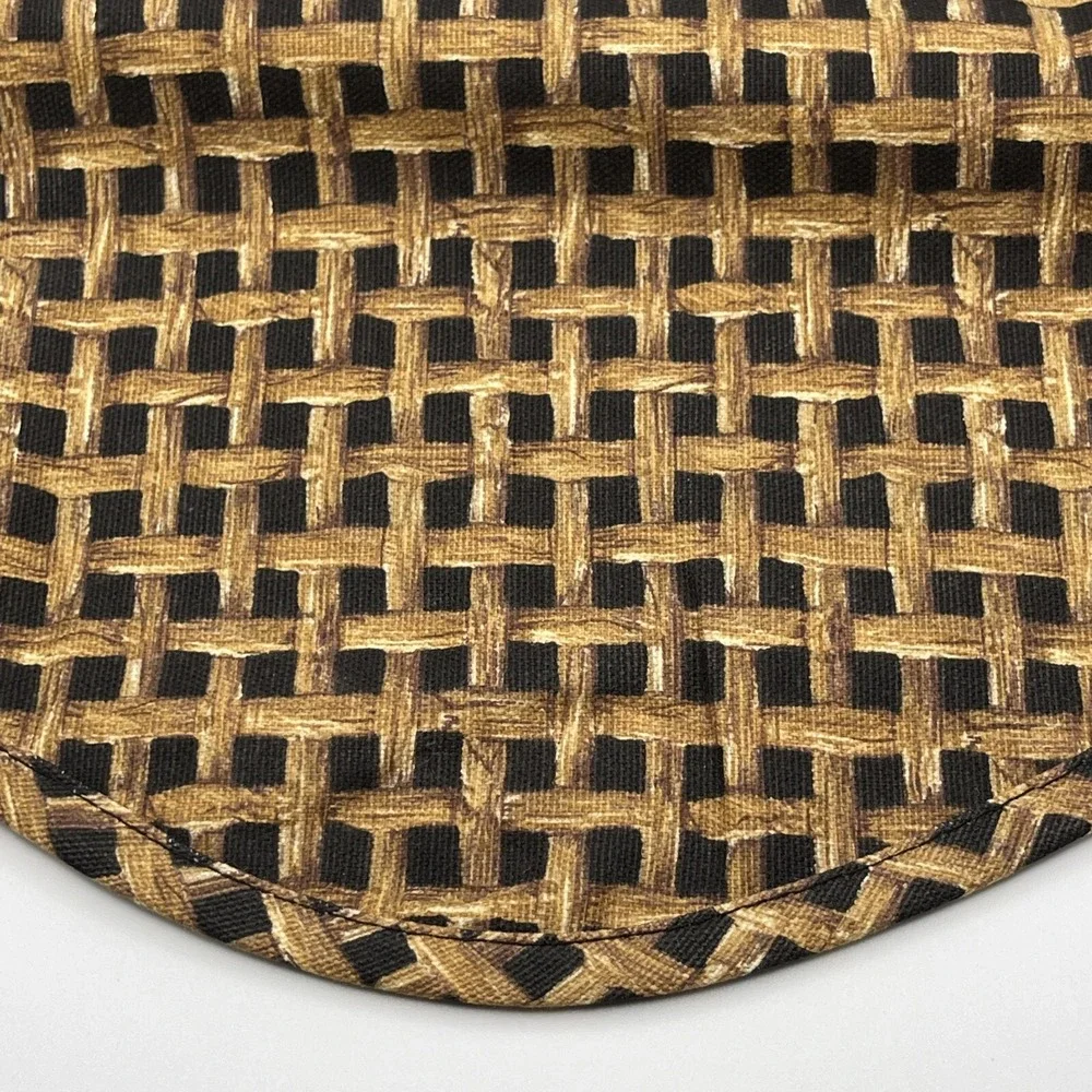 Waverly Tiki Print Valance Rod Pocket Ebony Bamboo‎ Tropical Window Treatment